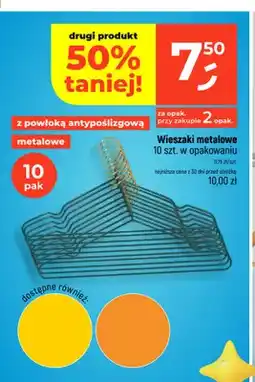 Dealz Wieszaki metalowe z powłoką antypoślizgową 10 szt oferta