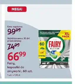 Rossmann Kapsułki do zmywarki Fairy oferta