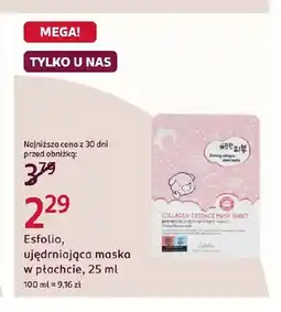 Rossmann Ujędrniająca maska w płachcie Esfolio oferta