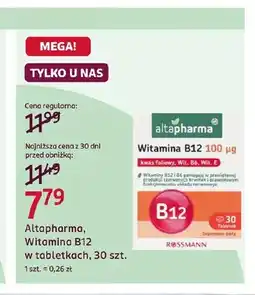 Rossmann Witamina B12 w tabletkach Altapharma oferta