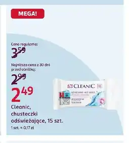 Rossmann Chusteczki odświeżające Cleanic oferta