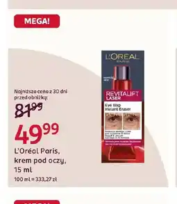 Rossmann Krem pod oczy L'Oréal Paris oferta