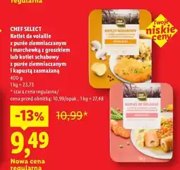 Lidl Kotlet de volaille z purée ziemniaczanym i marchewką z groszkiem Chef Select oferta