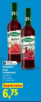Lidl Syrop z witaminami Herbapol grenadyna oferta