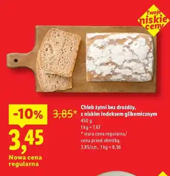 Lidl Chleb żytni bez drożdży z niskim indeksem glikemicznym oferta