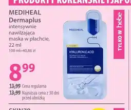 Hebe Dermaplus intensywnie nawilżająca maska w płachcie Mediheal oferta