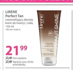 Hebe Rozświetlający złocisty krem do twarzy i ciała Perfect Tan Lirene oferta