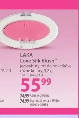 Hebe Jedwabisty róż do policzków Love Silk Blush Laka oferta