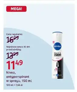 Rossmann Antyperspirant w sprayu Nivea oferta