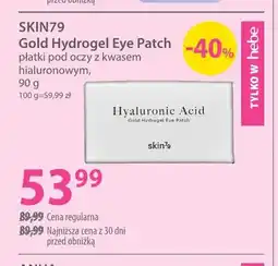 Hebe Gold Hydrogel Eye Patch płatki pod oczy z kwasem hialuronowym Skin79 oferta