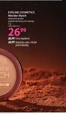 Hebe Satynowy puder wykończeniowy do twarzy Wonder Match Eveline Cosmetics oferta