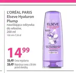 Hebe Nawilżająca odżywka do włosów Elseve Hyaluron Plump L'Oréal Paris oferta