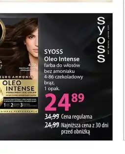 Hebe Farba do włosów bez amoniaku 4-86 czekoladowy brąz Oleo Intense Syoss oferta