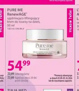 Hebe Ujędrniająco-liftingujący krem do twarzy na dzień Renewage Pure Me oferta