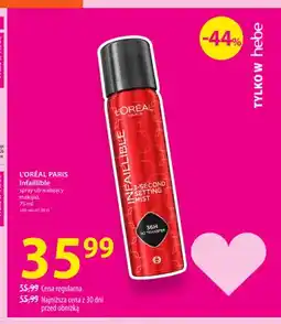 Hebe Spray utrwalający makijaż Infaillible L'Oréal Paris oferta
