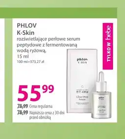 Hebe K-Skin rozświetlające perłowe serum peptydowe z fermentowaną wodą ryżową Phlov oferta