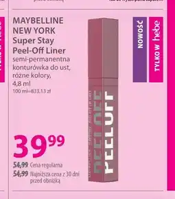 Hebe Semi-permanentna konturówka do ust Super Stay Peel-Off Liner Maybelline New York oferta