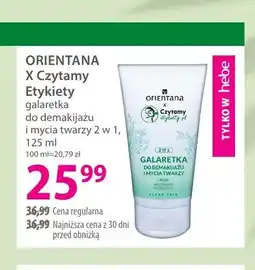 Hebe Galaretka do demakijażu i mycia twarzy 2 w 1 x Czytamy Etykiety Orientana oferta
