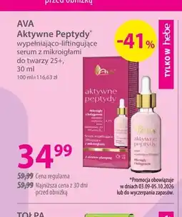 Hebe Wypełniająco-liftingujące serum z mikroigłami do twarzy 25+ Aktywne Peptydy Ava oferta