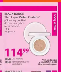 Hebe Półmatowy podkład do twarzy w gąbce Thin Layer Veiled Cushion Black Rouge oferta