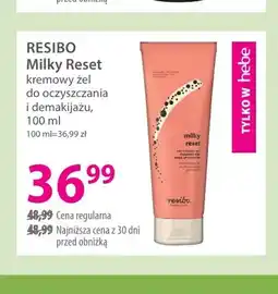 Hebe Kremowy żel do oczyszczania i demakijażu Milky Reset Resibo oferta