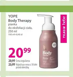 Hebe Body Therapy pianka do eksfoliacji ciała Yope oferta