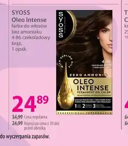 Hebe Farba do włosów bez amoniaku 4-86 czekoladowy brąz Oleo Intense Syoss oferta