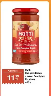 Biedronka Sos pomidorowy do makaronu z serem Parmigiano Reggiano Mutti oferta