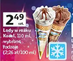 Auchan Lody w rożku Koral oferta