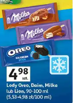 Auchan Lody Oreo, Daim, Milka lub Lion oferta