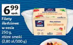 Auchan Filety śledzie w sosie śmietanowym oferta