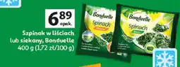Auchan Szpinak w liściach lub siekany, Bonduelle oferta