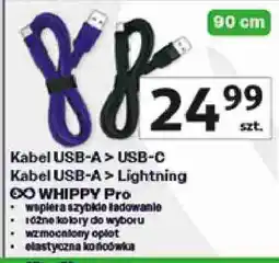 Auchan Kabel USB-A > USB-C Kabel USB-A > Lightning WHIPPY Pro oferta
