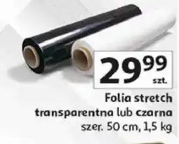 Auchan Folia stretch tranparentna lub czarna oferta