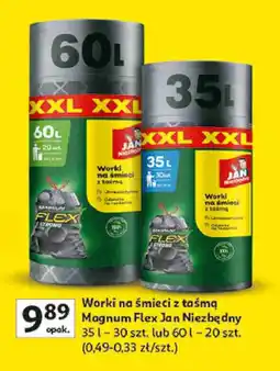 Auchan Worki na śmieci z taśmą Magnum Flex Jan Niezbędny oferta