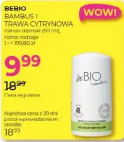 Jawa Drogerie BEBIO BAMBUS I TRAWA CYTRYNOWA roll-on damski oferta
