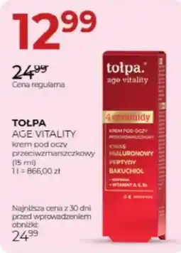 Jawa Drogerie TOŁPA AGE VITALITY krem pod oczy przeciwzmarszczkowy oferta