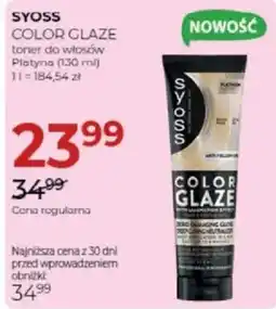 Jawa Drogerie SYOSS COLOR GLAZE toner do włosów Platyna oferta