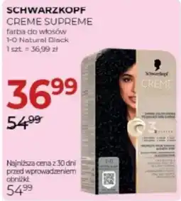 Jawa Drogerie Schwarzkopf Creme Supreme farba do włosów 1-0 Natural Black oferta