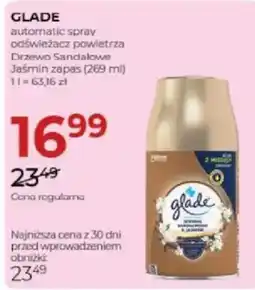 Jawa Drogerie Glade automatic spray odświeżacz powietrza Drzewo Sandałowe Jaśmin zapas oferta