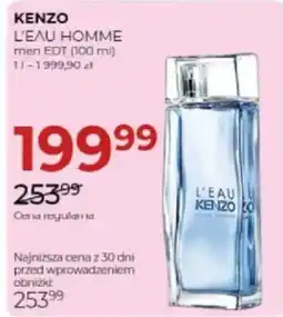 Jawa Drogerie Kenzo l'eau homme men Edt oferta