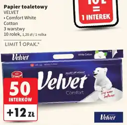 Intermarche Papier toaletowy Velvet Comfort White Cotton oferta