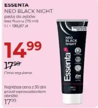 Essenta NEO BLACK NIGHT pasta do zębów bez fluoru
