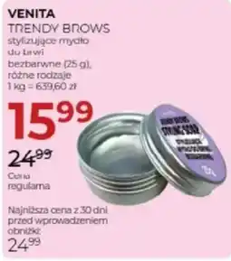 Jawa Drogerie Venita Trendy Brows stylizujące mydło do brwi bezbarwne oferta