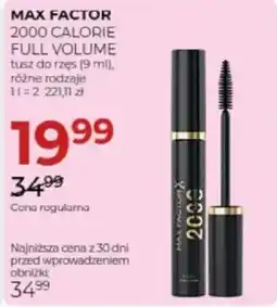 Jawa Drogerie MAX FACTOR 2000 CALORIE FULL VOLUME tusz do rzęs oferta