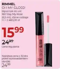 Jawa Drogerie Rimmel Oh My Gloss! błyszczyk do ust 160 Stay My Rose oferta