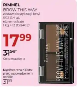 Jawa Drogerie Rimmel Brow This Way zestaw do stylizacji brwi oferta