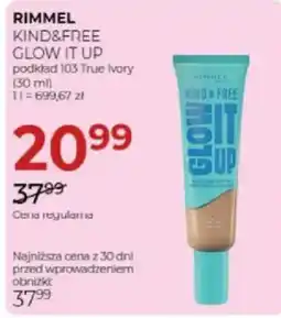 Jawa Drogerie Rimmel Kind&Free Glow It Up podkład oferta
