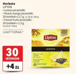 Intermarche Herbata LIPTON Lemon piramidki oferta