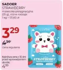 Jawa Drogerie SADOER STRAWBERRY maszeczka pielęgnacyjna oferta